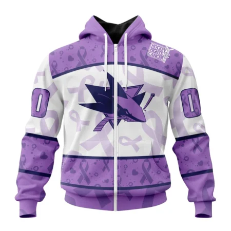 NHL San Jose Sharks Special Lavender Fight Cancer,QTNHL 080524B3098