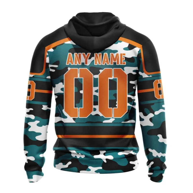 NHL San Jose Sharks, Specialized Design Wih Camo Team Color And Military Force Logo,QTNHL080524A3527