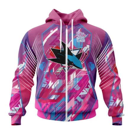 NHL San Jose Sharks, Specialized Design I Pink I Can, Fearless Again Breast Cancer,QTNHL 080524B3558