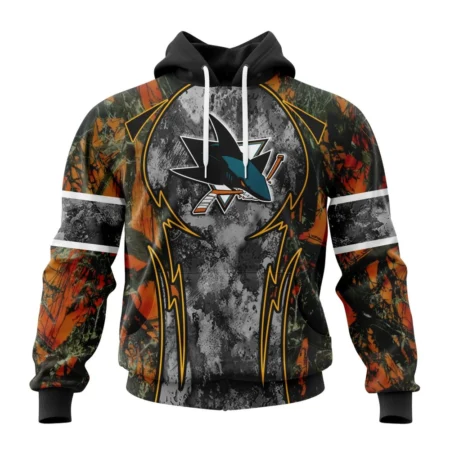 NHL San Jose Sharks, Specialized Design Wih Camo Concepts For Hungting In Forest,QTNHL080524A3642