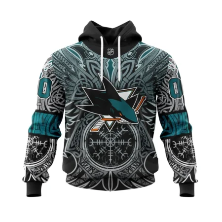 San Jose Sharks , Specialized Norse Viking Symbols,QTNHL080524A3855