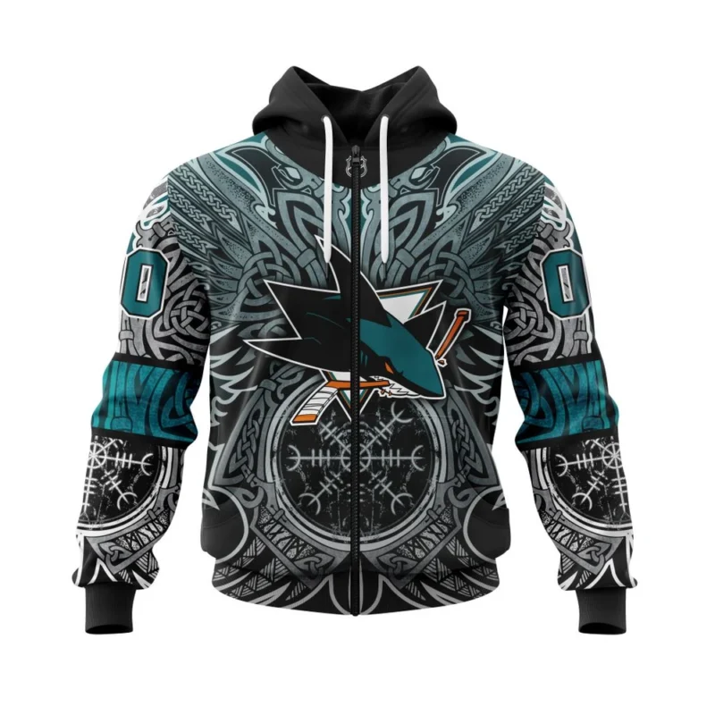 San Jose Sharks , Specialized Norse Viking Symbols,QTNHL 080524B3855