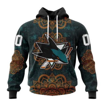 NHL San Jose Sharks, Specialized Mandala Style,QTNHL080524A4045