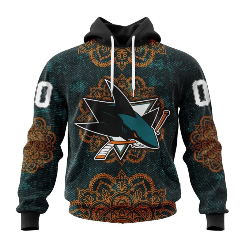 NHL San Jose Sharks, Specialized Mandala Style,QTNHL080524A4045