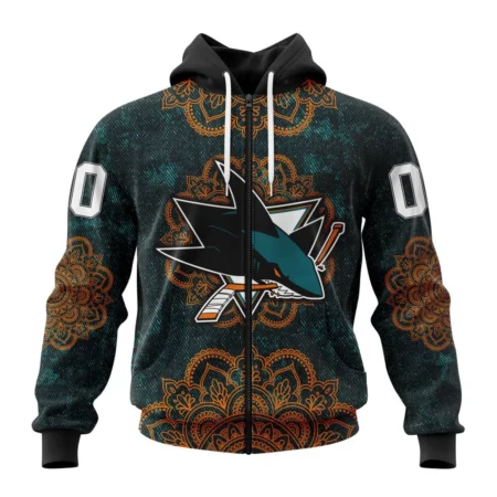 NHL San Jose Sharks, Specialized Mandala Style,QTNHL 080524B4045