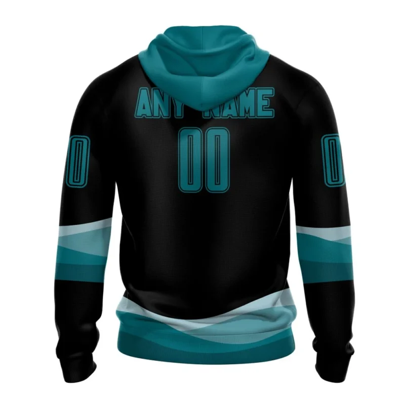 NHL Personalized Name And Number, San Jose Sharks Special Blackout Design,QTNHL Personalized Name And Number,080524B591