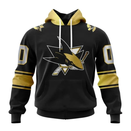 NHL San Jose Sharks Special Black And Gold Design,QTNHL080524A763