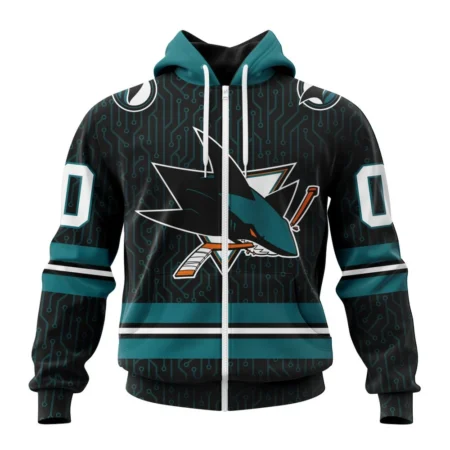 NHL Personalized Name And Number, San Jose Sharks Special City Connect Design,QTNHL Personalized Name And Number,080524B860