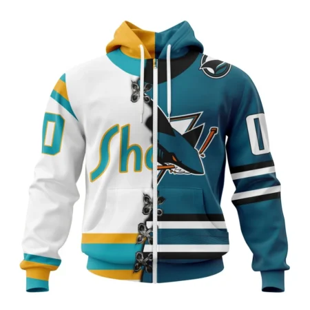 NHL Personalized Name And Number, San Jose Sharks Special Home Mix Reverse Retro Personalized Kits,QTNHL Personalized Name And Number,080524B925