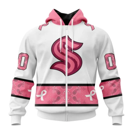 NHL Personalized Name And Number, Seattle Kraken In Classic Style With Paisley, In October We Wear Pink Breast Cancer,QTNHL Personalized Name And Number,080524B1663