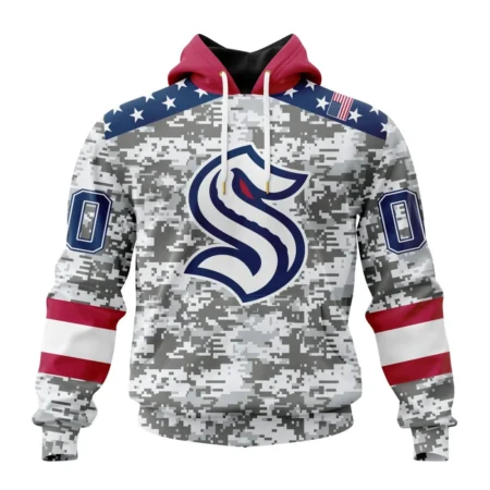 NHL Seattle Kraken Special Camo Design For Veterans Day,QTNHL080524A1797