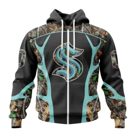 NHL Personalized Name And Number, Seattle Kraken Special Camo Hunting Design ,QTNHL Personalized Name And Number,080524B2204