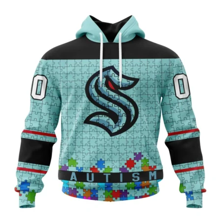 NHL Seattle Kraken, Specialized Unisex Kits Hockey Fights Against Autism,QTNHL080524A2650