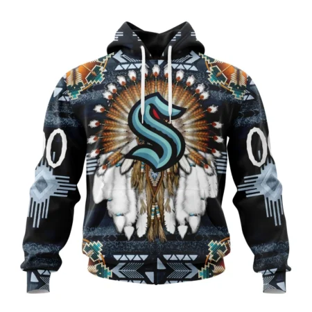 NHL Seattle Kraken Special Native Costume Design,QTNHL080524A2679