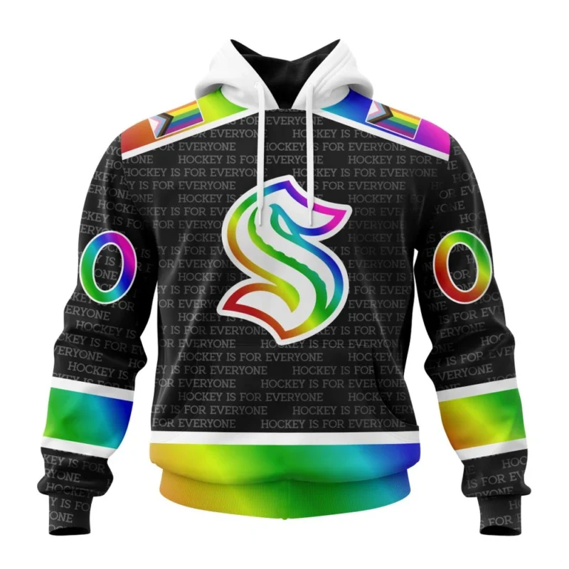 NHL Seattle Kraken Special Pride Design Hockey Is For Everyone,QTNHL080524A2702