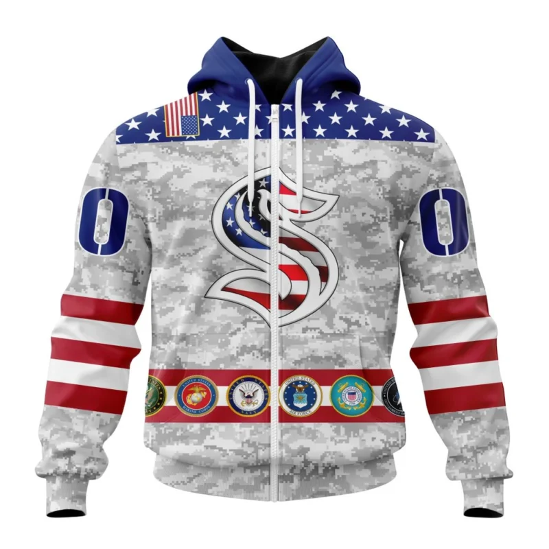 NHL Personalized Name And Number, Seattle Kraken Armed Forces Appreciation,QTNHL Personalized Name And Number,080524B2762