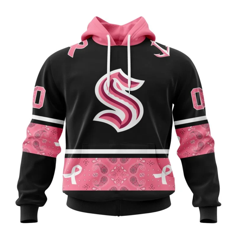 NHL Seattle Kraken, Specialized Design In Classic Style With Paisley, In October We Wear Pink Breast Cancer,QTNHL080524A3583