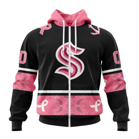 NHL Seattle Kraken, Specialized Design In Classic Style With Paisley, In October We Wear Pink Breast Cancer,QTNHL 080524B3583