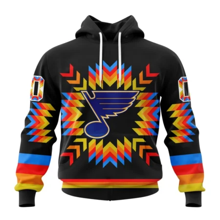 NHL St. Louis Blues Special Design With Native Pattern,QTNHL080524A1017