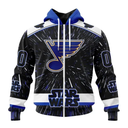 NHL Personalized Name And Number, St. Louis Blues Special Star Wars Design,QTNHL Personalized Name And Number,080524B1113