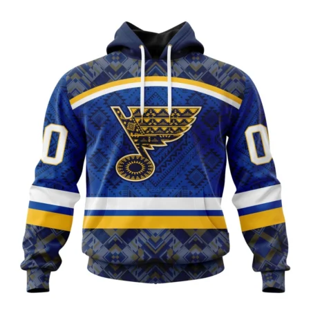 NHL St. Louis Blues Special Design With Native Pattern,QTNHL080524A1295