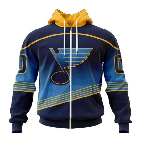 NHL Personalized Name And Number, St. Louis Blues Personalize Gradient Series Concept,QTNHL Personalized Name And Number,080524B1340