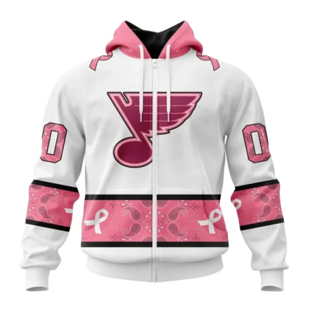 NHL Personalized Name And Number, St. Louis Blues In Classic Style With Paisley, In October We Wear Pink Breast Cancer,QTNHL Personalized Name And Number,080524B1662