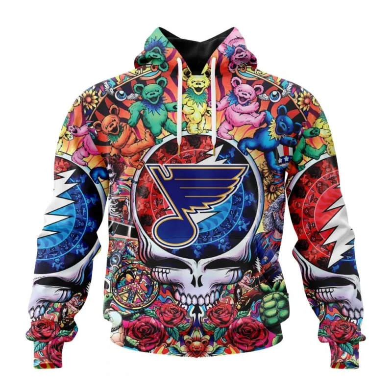 NHL St. Louis Blues Special Grateful Dead Design,QTNHL080524A1883