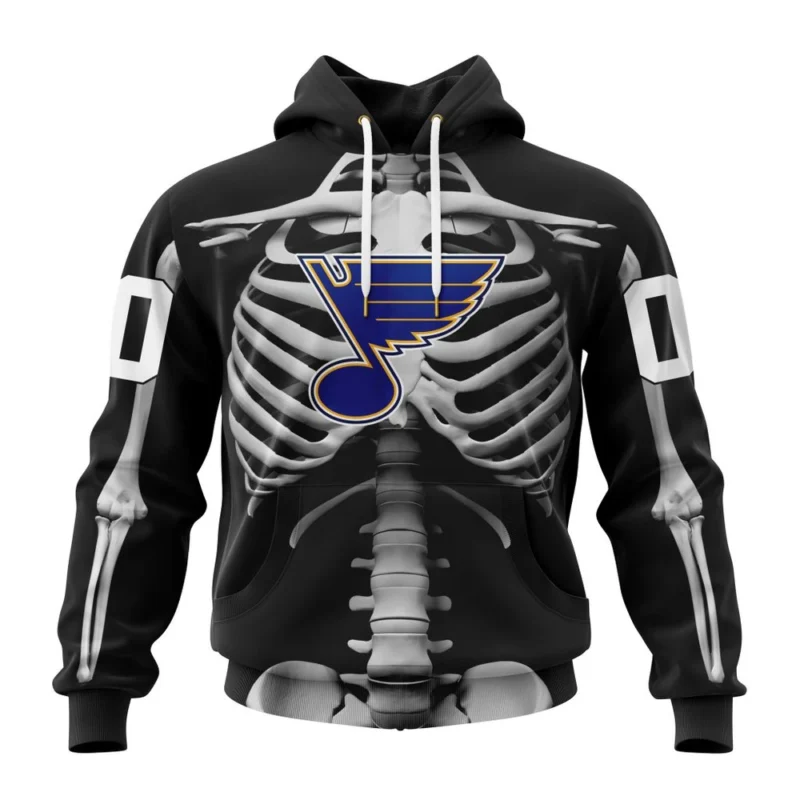 NHL St. Louis Blues Special Skeleton Costume For Halloween,QTNHL080524A2018