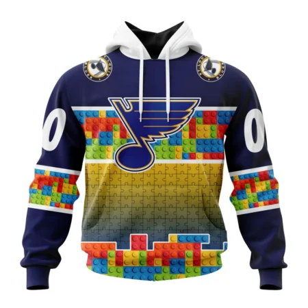 NHL St. Louis Blues Special Autism Awareness Design ,QTNHL080524A2229