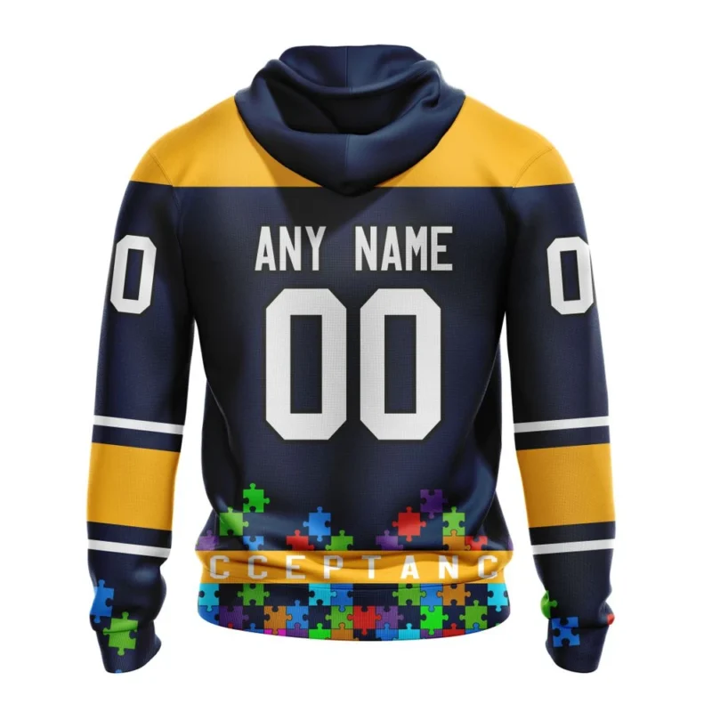 NHL Personalized Name And Number, St. Louis Blues, Specialized Unisex Kits Hockey Fights Against Autism,QTNHL Personalized Name And Number,080524B2649