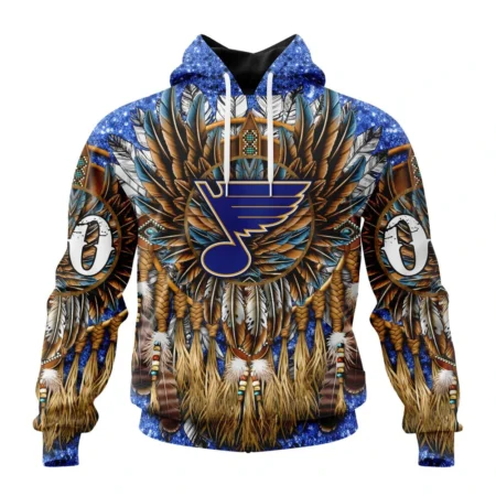 NHL St. Louis Blues Special Native Costume Design,QTNHL080524A2731