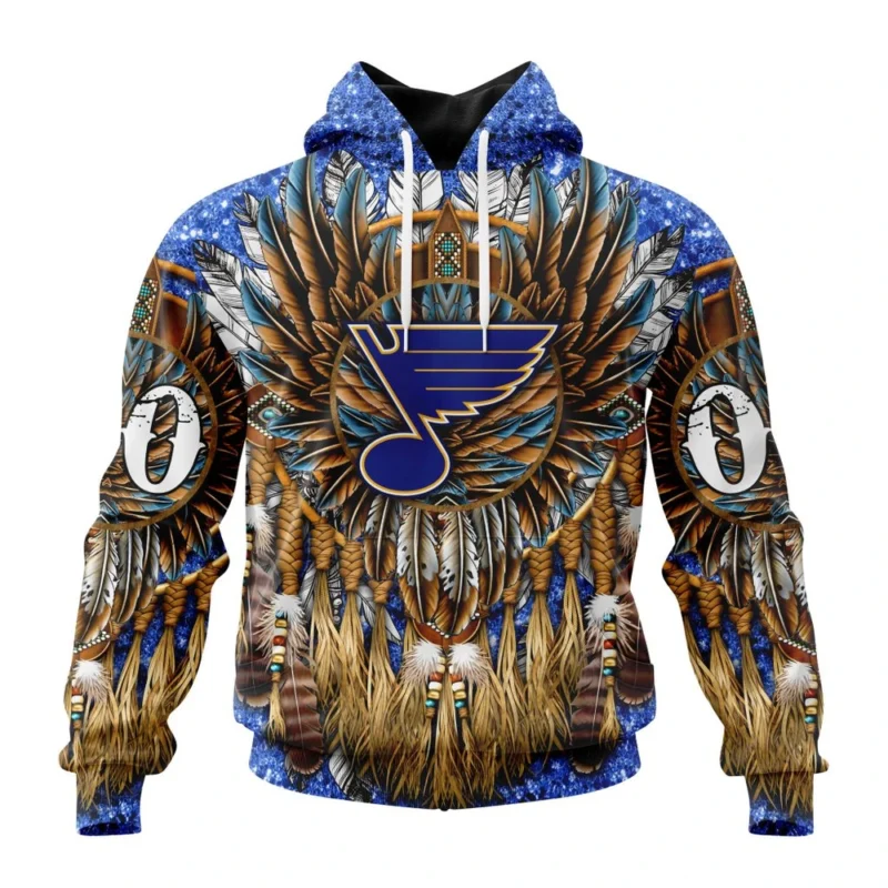 NHL St. Louis Blues Special Native Costume Design,QTNHL080524A2731