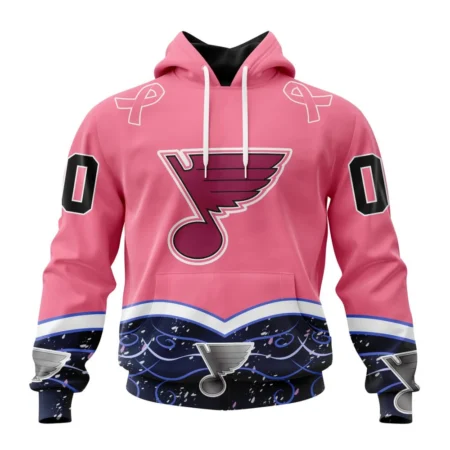 NHL St. Louis Blues, Specialized Unisex For Hockey Fights Cancer,QTNHL080524A2816