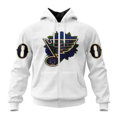 NHL St. Louis Blues, Specialized Unisex Kits Dia De Muertos,QTNHL 080524B2849