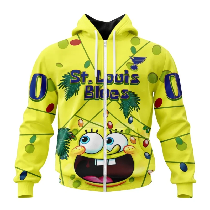 St. Louis Blues, Specialized Jersey With Spongebob ,QTNHL 080524B3253