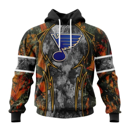 NHL St. Louis Blues, Specialized Design Wih Camo Concepts For Hungting In Forest,QTNHL080524A3640