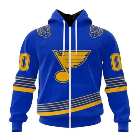 NHL Personalized Name And Number, St. Louis Blues Special Two-Tone Design,QTNHL Personalized Name And Number,080524B447