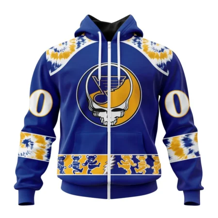 NHL Personalized Name And Number, St. Louis Blues Special Grateful Dead Design,QTNHL Personalized Name And Number,080524B47