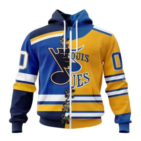 NHL Personalized Name And Number, St. Louis Blues Special Home Mix Reverse Retro Personalized Kits,QTNHL Personalized Name And Number,080524B923