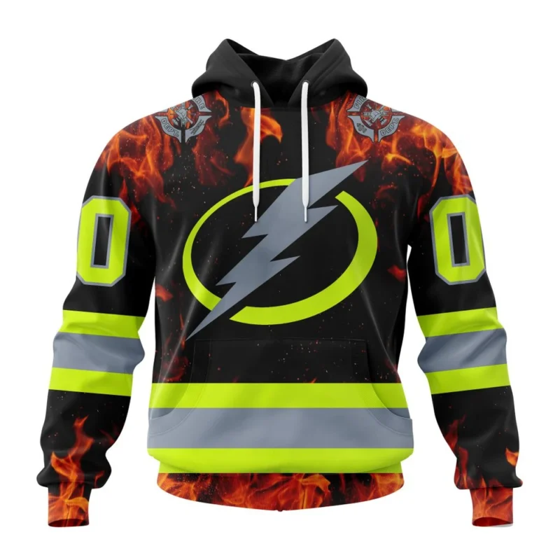 NHL Tampa Bay Lightning Special Design Honoring Firefighters,QTNHL080524A1080