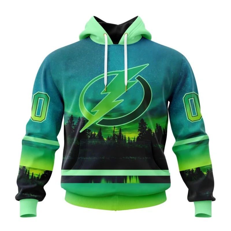 NHL Tampa Bay Lightning Special Northern Lights Design,QTNHL080524A1368