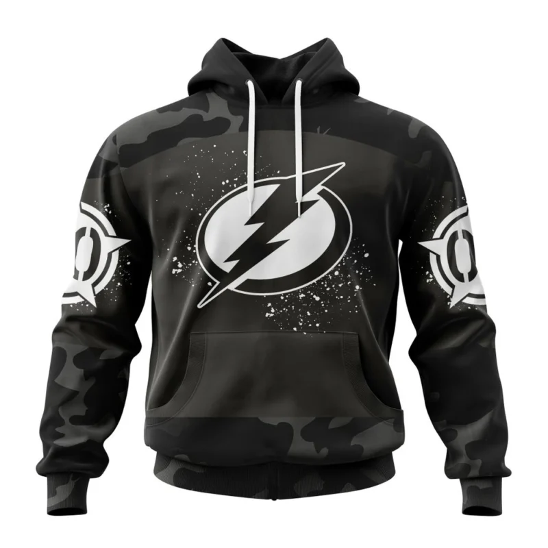 NHL Tampa Bay Lightning Special Black Camo Design For Veterans Day,QTNHL080524A1601