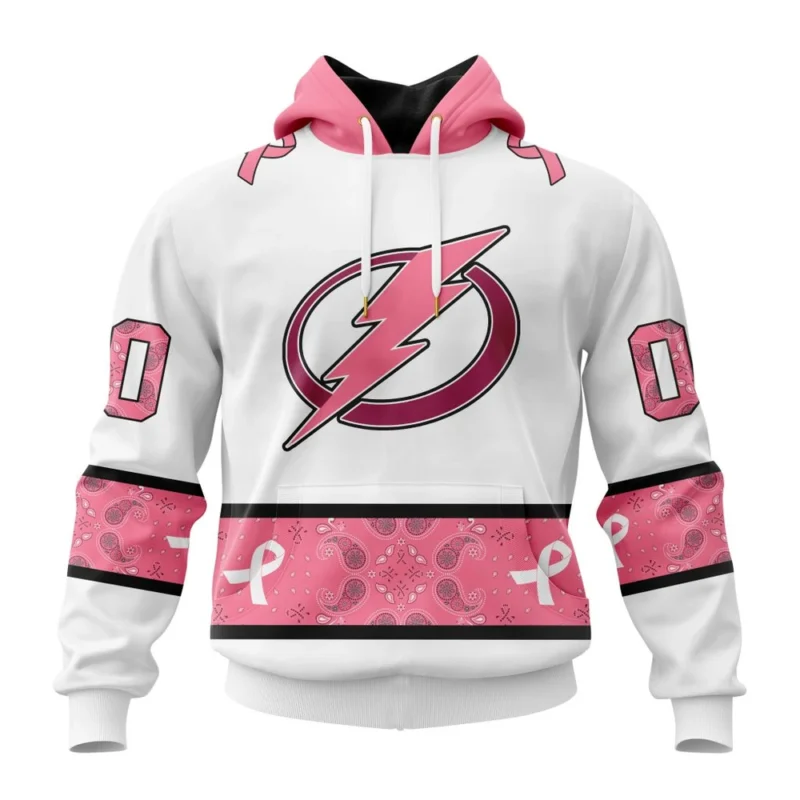 NHL Tampa Bay Lightning In Classic Style With Paisley, In October We Wear Pink Breast Cancer,QTNHL080524A1661