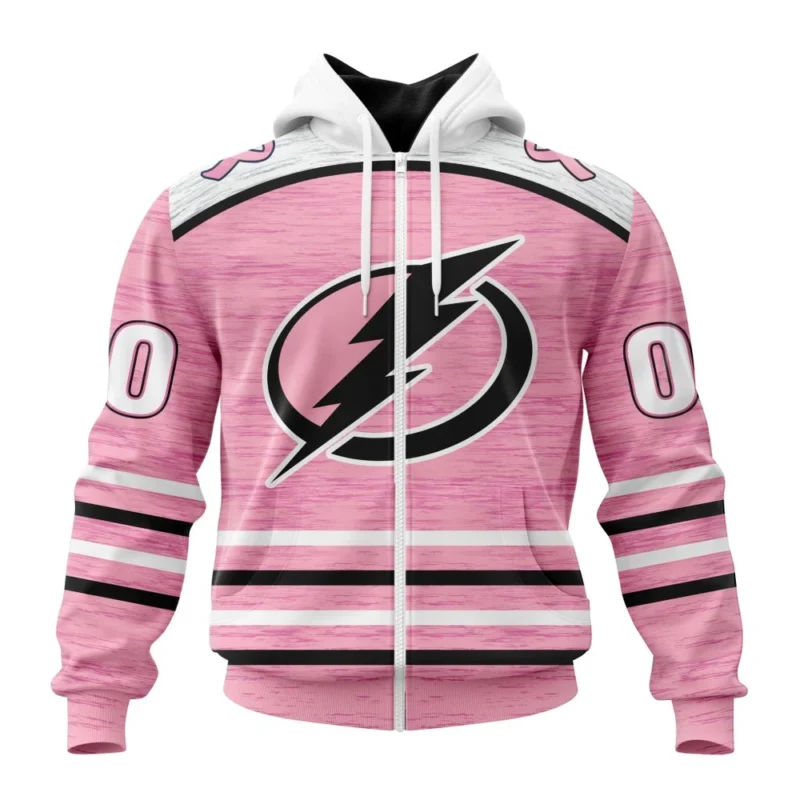 NHL Personalized Name And Number, Tampa Bay Lightning Special Pink Fight Breast Cancer Design,QTNHL Personalized Name And Number,080524B1734