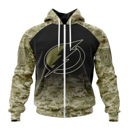 NHL Personalized Name And Number, Tampa Bay Lightning Special Camo Design For Veterans Day,QTNHL Personalized Name And Number,080524B1768