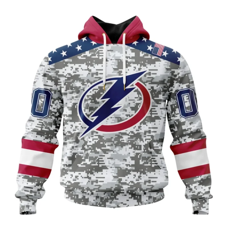 NHL Tampa Bay Lightning Special Camo Design For Veterans Day,QTNHL080524A1795