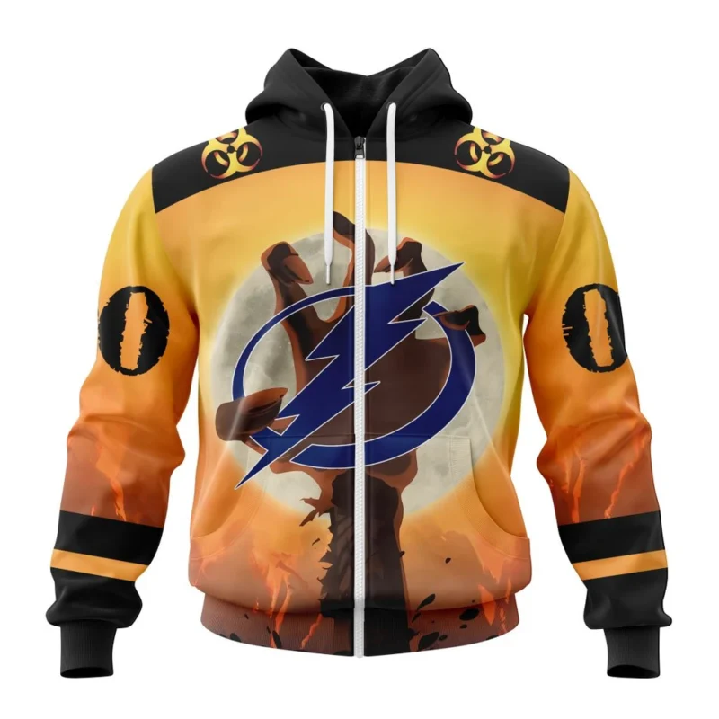 NHL Personalized Name And Number, Tampa Bay Lightning Special Zombie Design For Halloween,QTNHL Personalized Name And Number,080524B1928