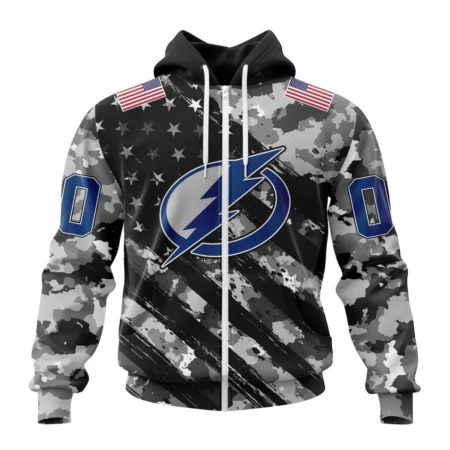 NHL Personalized Name And Number, Tampa Bay Lightning Special Camo Military Design,QTNHL Personalized Name And Number,080524B2167