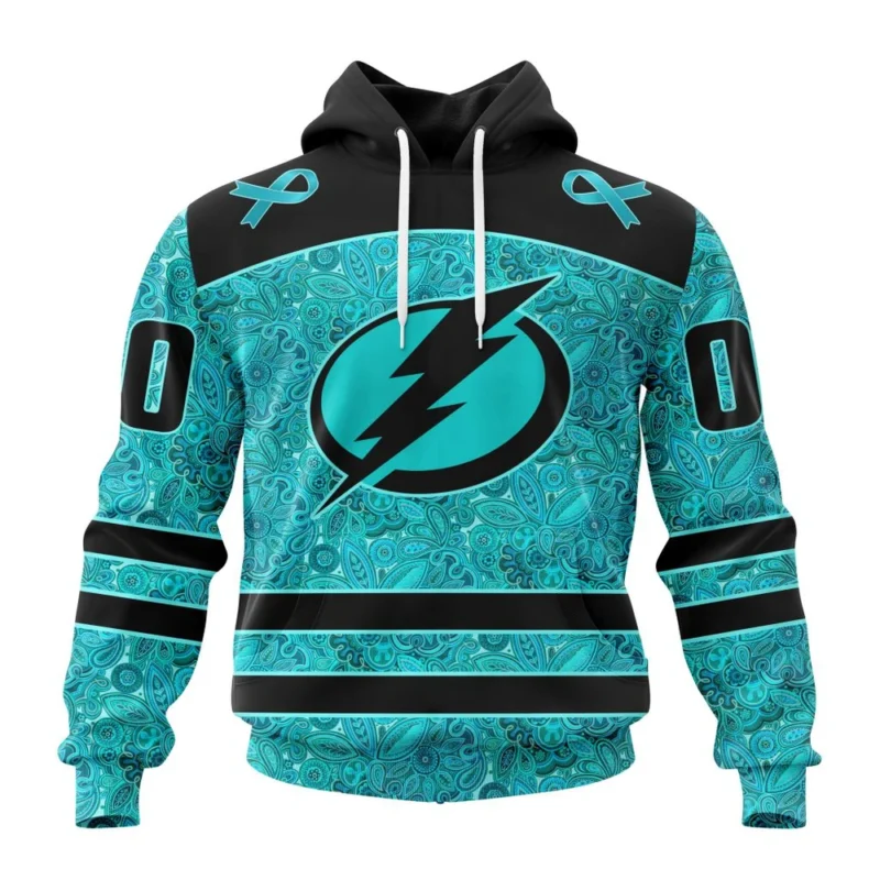 NHL Tampa Bay Lightning Special Design Fight Ovarian Cancer,QTNHL080524A2408